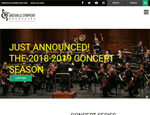 Tablet Screenshot of greenvillesymphony.org